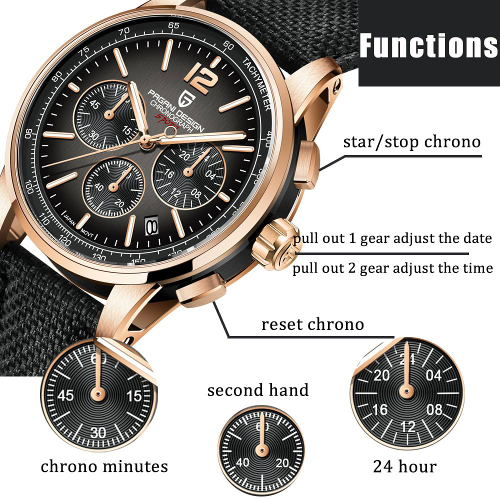 Streetwear Brand Luxury - PAGANI DESIGN Jam Tangan Pria Baru