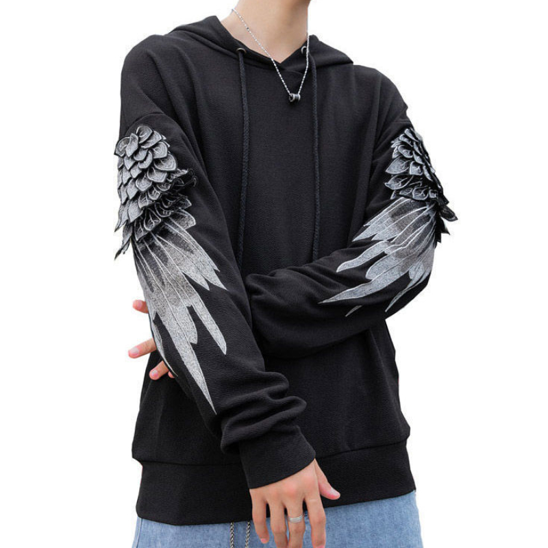 Streetwear Brand Hoodie - Sweatshirt bertudung bordir pria, baju hiphop