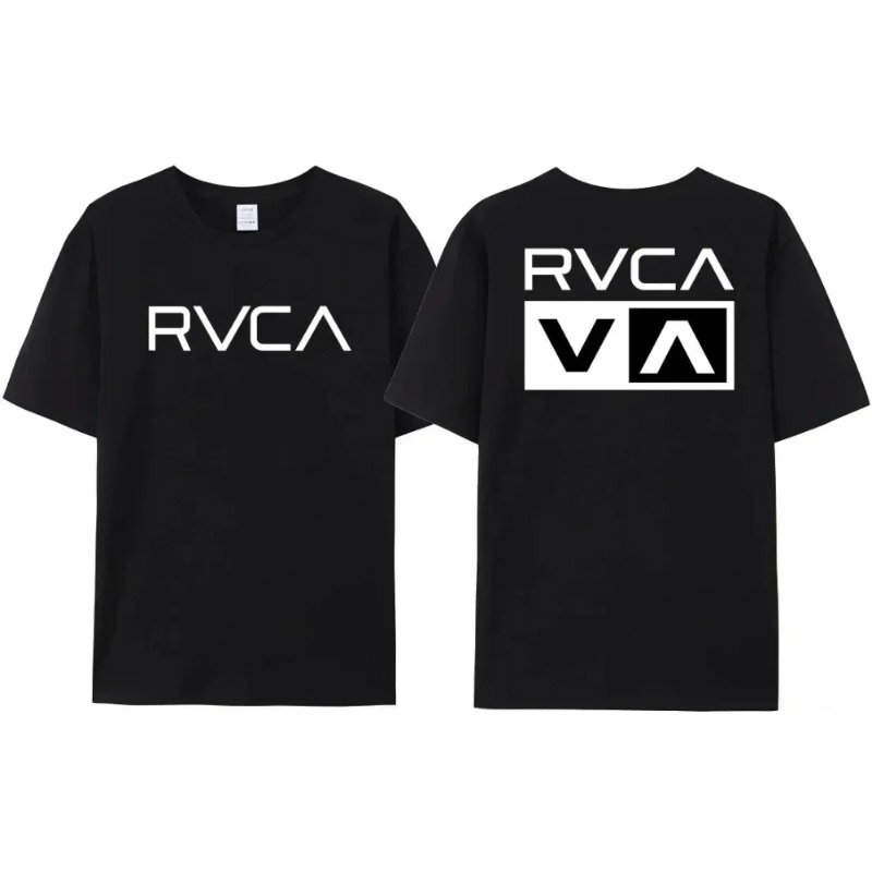 Streetwear Brand Designer - RVCA T Shirt Pria Wanita Hitam