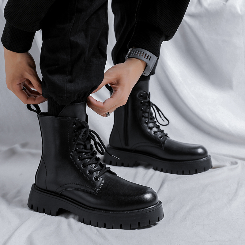 Sepatu Bot Kulit Asli Pria Mew - Streetwear Brand Luxury ulasan dan harga