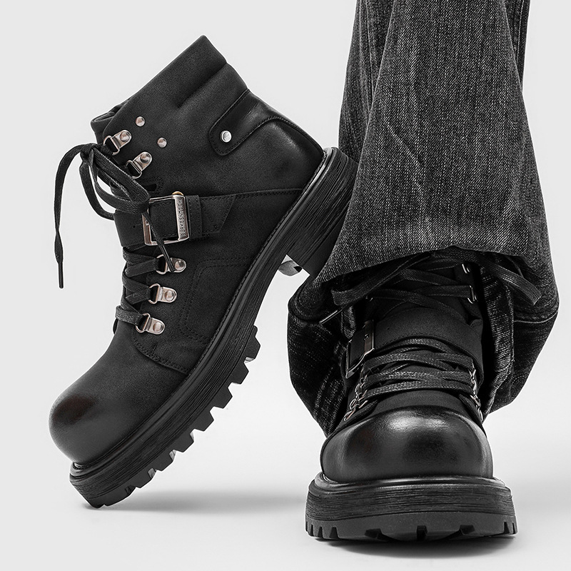 Sepatu Bot Kulit Pria Bermerek - Streetwear Brand Luxury ulasan dan harga