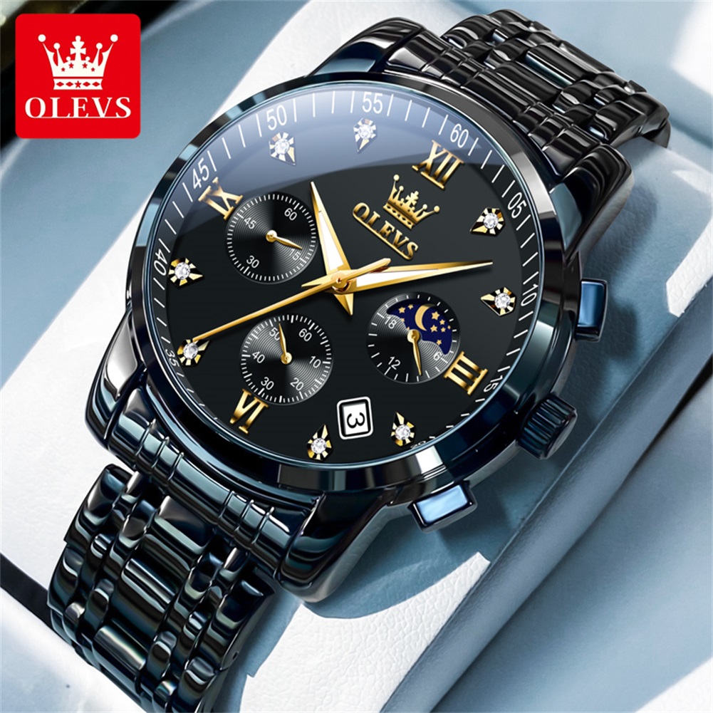 OLEVS Jam Tangan Pria Populer  - Streetwear Brand Luxury ulasan dan harga