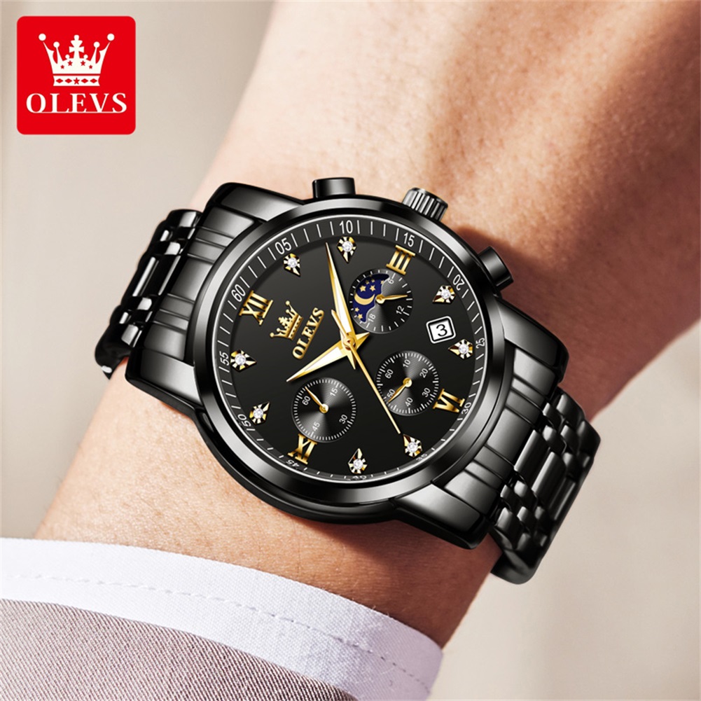 OLEVS Jam Tangan Pria Populer  - Streetwear Brand Luxury ulasan dan harga