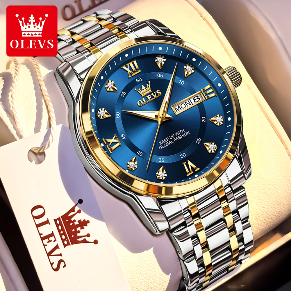 OLEVS Jam Tangan Pria Modis Be - Streetwear Brand Luxury ulasan dan harga